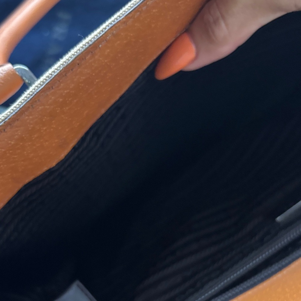 Prada Beige and Orange Women's Tote Bag - Picture 8 of 16